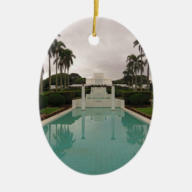 LDS Tempel, Laie, Hawai'i. Keramik Ornament (Vorne)