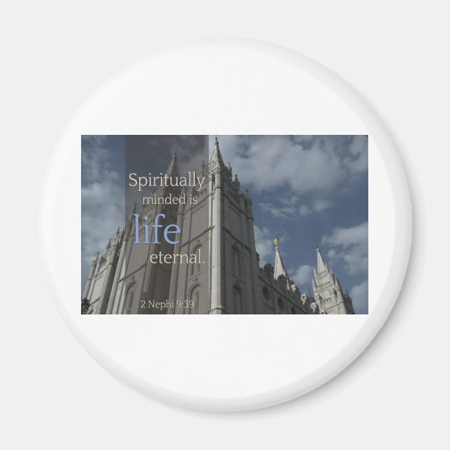 LDS-Zitate "Spirituell gedämpft ist das Leben ewig Magnet (Vorne)