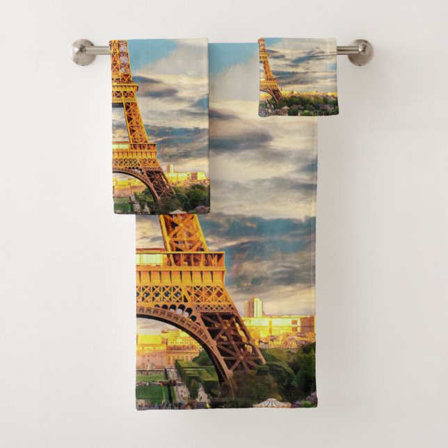 ldTOUR EIFFEL - Paris - Ansicht - Badhandtuch Set (Insitu)