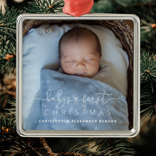 Le 1er ornement de Noël en métal du bébé mignon