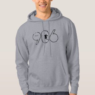 "le 906" sweat - shirt à capuche supérieur gris 