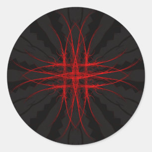 Le Autocollant rouge ~ Fractal