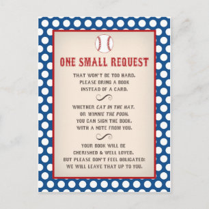 Le baby shower de base-ball apportent une carte