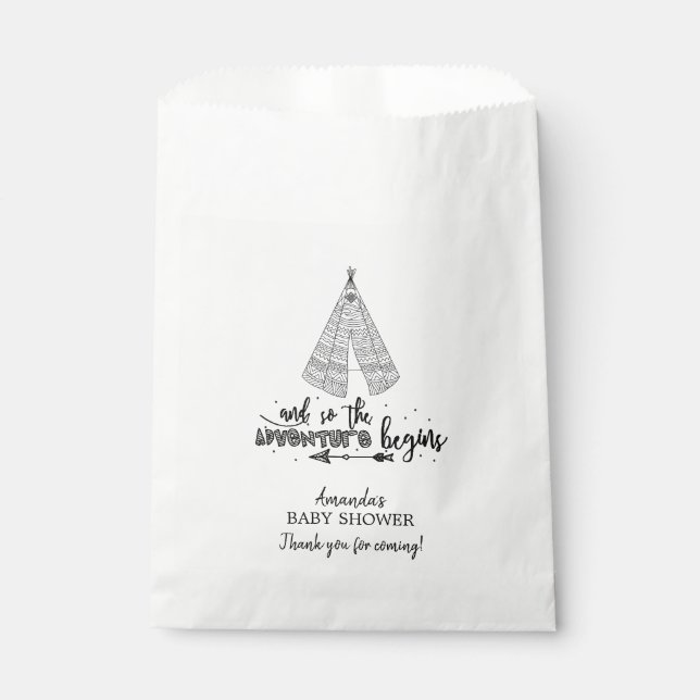 Le Baby shower Tribal Teepee privilégie les sacs (Devant)