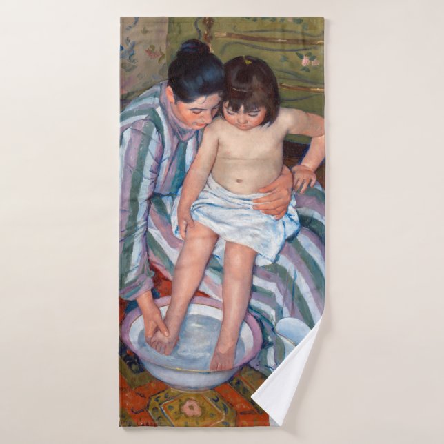 Le bain de l'enfant, Mary Cassatt (Serviette de bain)