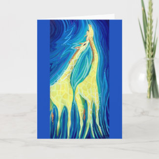 Le Baiser - Carte Artistique Girafe