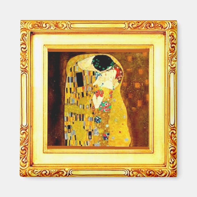Le Baiser, l'art par Gustav Klimt Magnet (Devant)