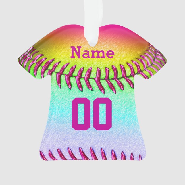 Le base-ball personnalisé ornemente SON NOMBRE et (devant)