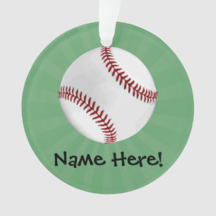 Le base-ball personnalisé sur le vert badine des
