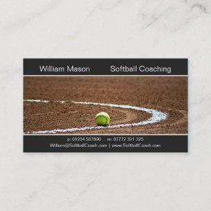 Le base-ball sur un carte de visite de photo de