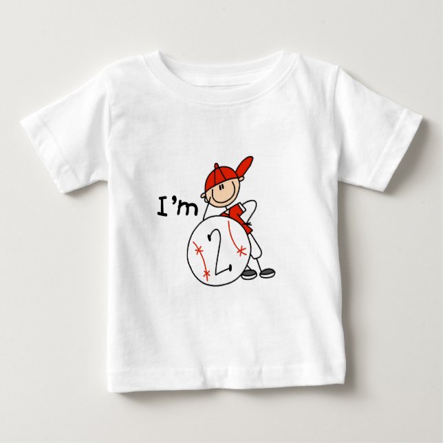 Le baseball des garçons Je suis 2 t-shirts et cade (Devant)