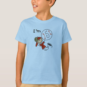 Le baseball des garçons Je suis 5 t-shirts et cade