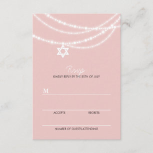 Le bat mitzvah rose miroite carte de l'étoile de