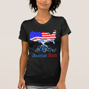 Le Bavarois américain enracine le T-shirt de dame