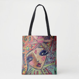 Le beau sac fourre-tout 'tâchent d'être happy