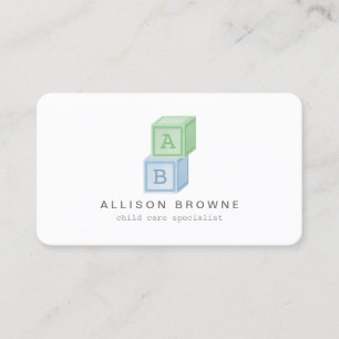 Le bébé bloque le monogramme Childcare, la carte 3