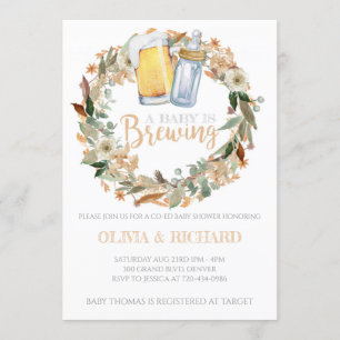 Le bébé d'automne brasse une invitation au Baby sh
