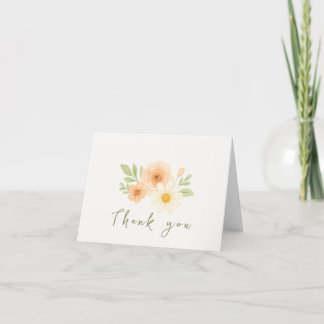 Le bébé est en fleurs Carte de remerciements