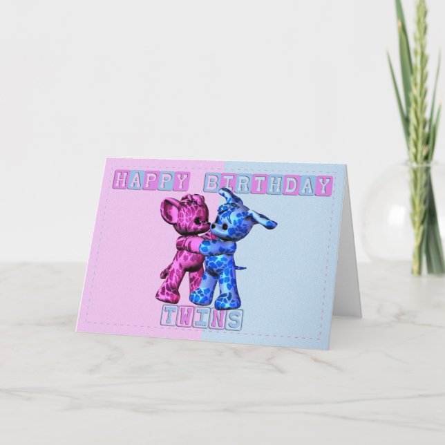 le bébé jumelle la carte d'anniversaire avec (Devant)