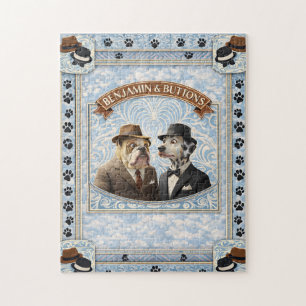 Le Benjamin et boutons dapper chien vintage puzzle