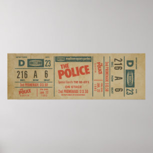 Le billet de concert de The Police – Affiches de r