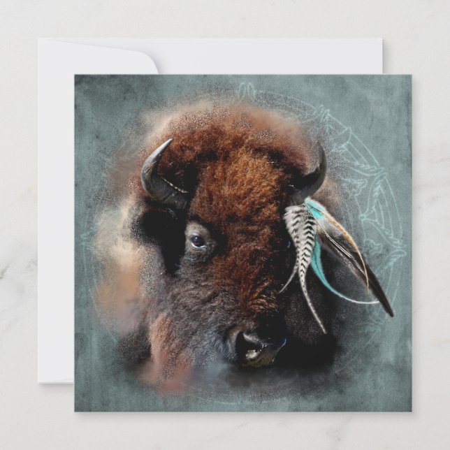 Le bison - Inviation, carte Invitation (Devant)