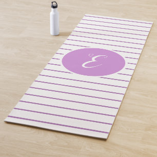 Le blanc élégant barre le tapis de yoga de la