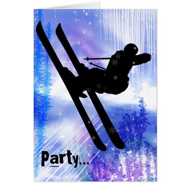 Le bleu et le blanc éclabousse du saut à skis (Devant)