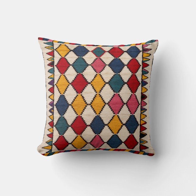 Le Boho turc rencontre le moderne : Coussin Kilim  (Recto)