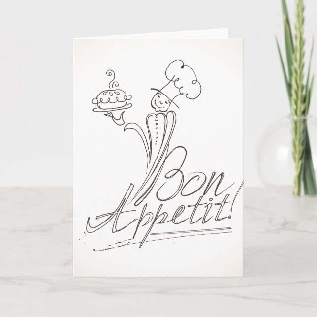 Le Bon Chef dit Bon Appetit ! Carte de voeux (Devant)