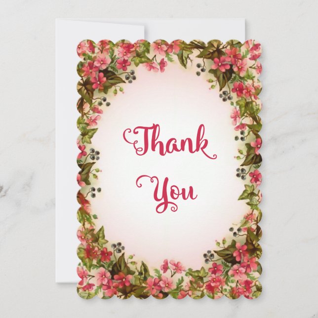 Le bonbon fleurit des cartes de Merci (Devant)