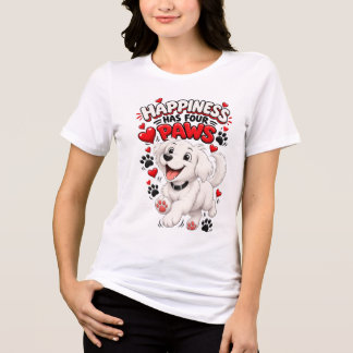 Le bonheur a quatre pattes Tshirt Chien Mignon