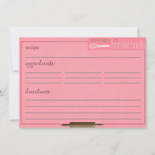 Le Bonheur Est Des Cartes De Recette Faite Maison