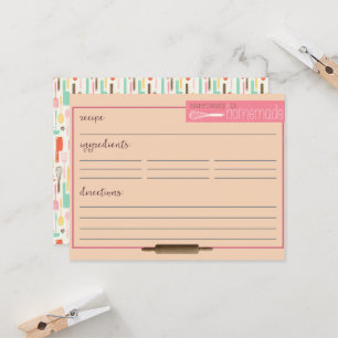 Le Bonheur Est Fait Maison Cartes De Recette-Crème