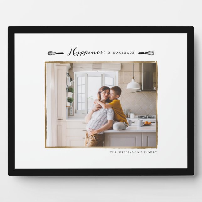Le Bonheur Est Fait Maison Plaque Photo Famille (Devant)