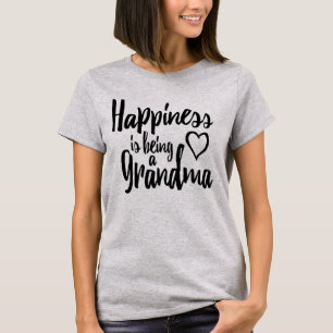 Le bonheur est un T-shirt de coeur de grand-maman