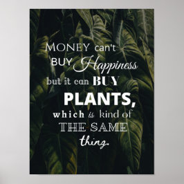 Le bonheur est une affiche Plante