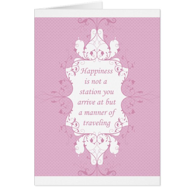 Le bonheur n'est pas une station que vous arrivez (Devant)