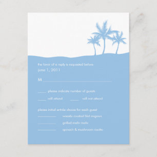 Le bord de la mer rêve épousant la carte de RSVP
