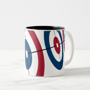 Le bordage loge la tasse de café - rouge/bleu