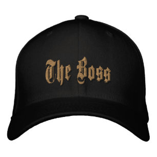 Le Boss broderie or papa patron casquette jour.