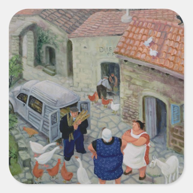 Le Boulanger Quadratischer Aufkleber (Vorderseite)