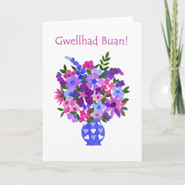 Le bouquet des fleurs obtiennent la carte bonne - (Devant)