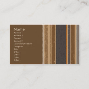 Le cacao barre le carte de visite