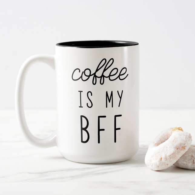 Le café est mon BFF 15oz Mug (Avec donut)