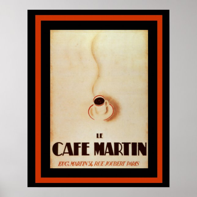 Le Café Martin affiche 16 x 20 (Devant)