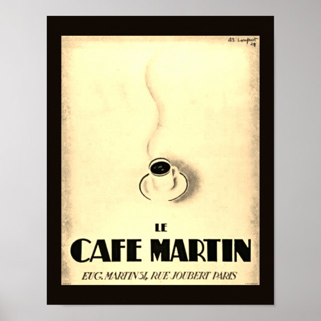 Le Cafe Martin Plakat (Vorne)