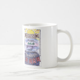 Le café me garde tasse allante