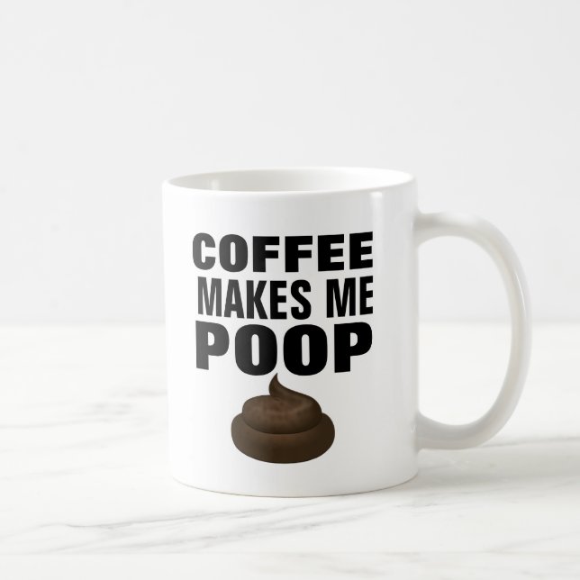 LE CAFÉ ME REND POOP, drôle de Mugs (Droite)