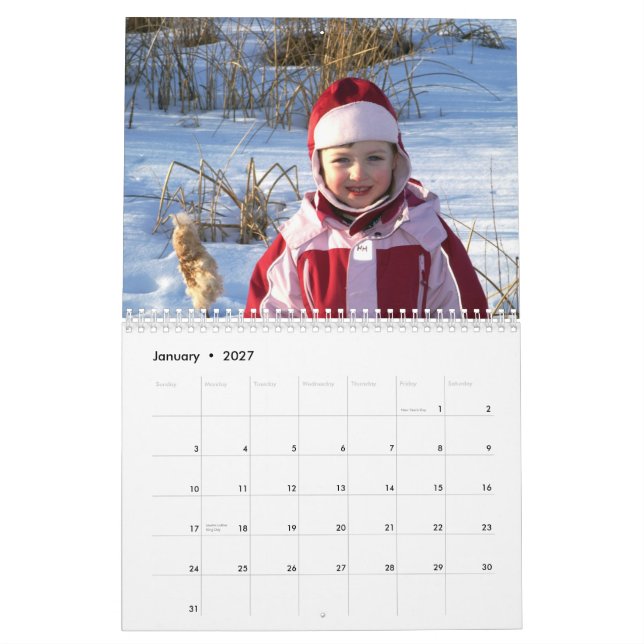 Le calendrier 2007 de Kindra (Jan 2027)